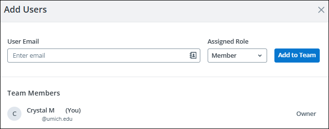 Adding Users to team
